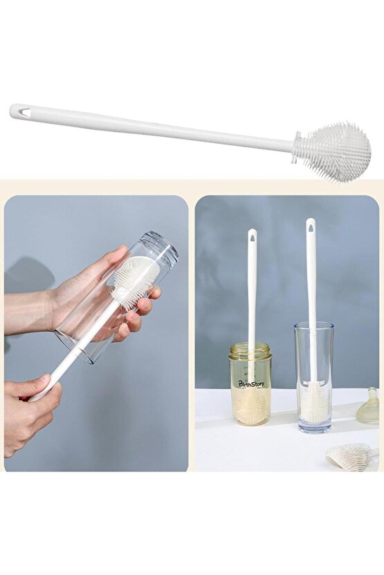 Kavanoz ve Biberon Yıkama Fırçası Silikon