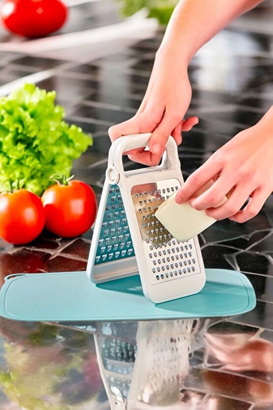 Katlanabilir Ayrılabilir Çelik Rende – Ergonomik Tasarım, Çift Taraflı Bıçak-BEJ