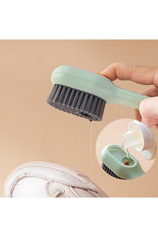 Pratik Çok Amaçlı Hazneli Fırça Deterjan Hazneli Temizlik Fırçası