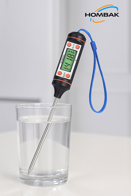 Mama Sıcaklık Ölçüm Süt Isı Ölçer Gıda Derece Ölçer Termometre Dijital Pasta Malzemeleri