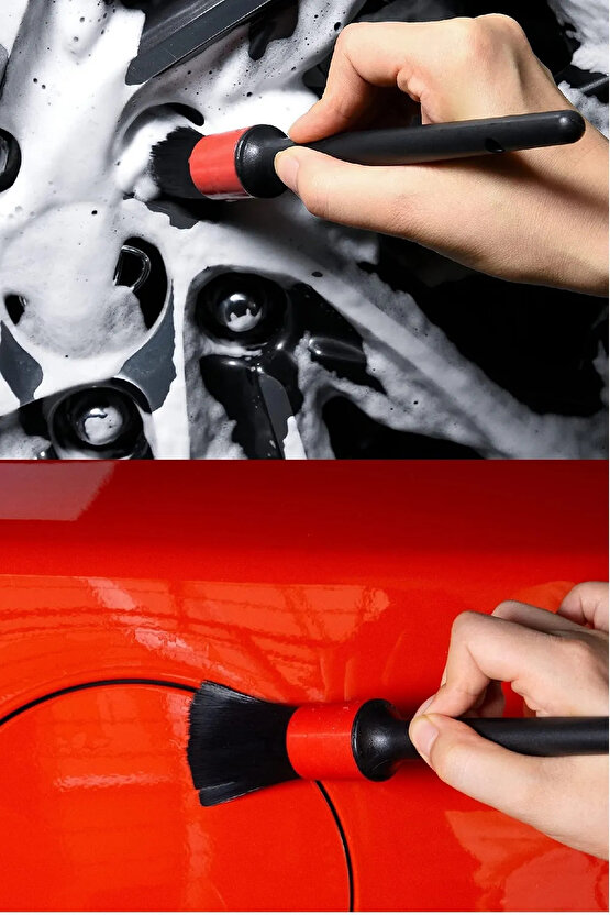 Oto Detay Fırçası Seti 5li Kaliteli Detaylı Farklı Boyutlar, Premium Seri 5Li Araba Fırçası