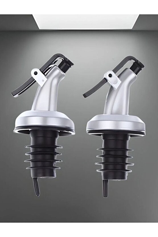 2 Adet Kapaklı Şişe Ucu Servis Aparatı Damlalık Yağdanlık Tıpa Tapa Mantar