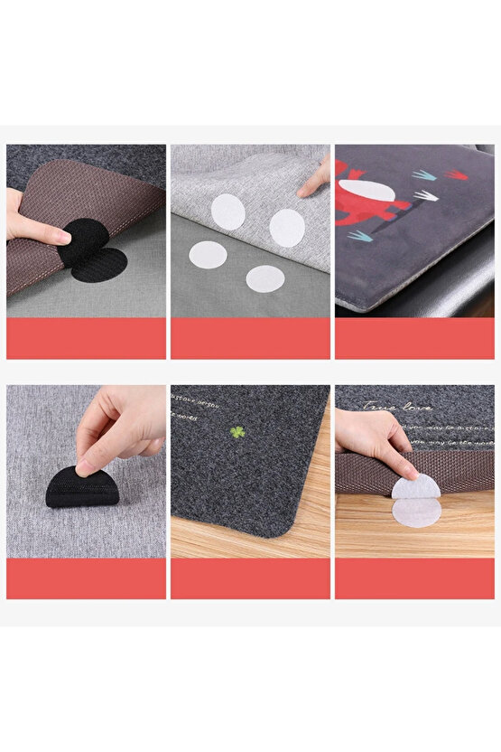 1 Adet Halı Kilim Koltuk Örtüsü Kaydırmaz Sabitleyici Cırt Yıkanabilir Kendinden Yapışkanlı Ped