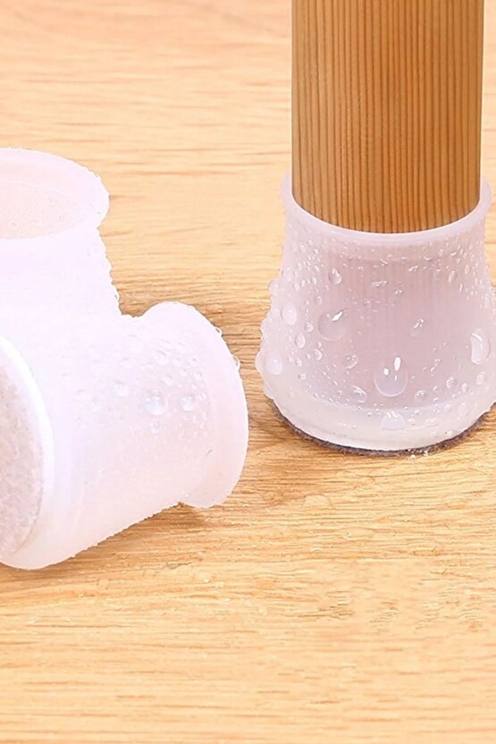 24lu Kaydırmaz Çizdirmez A Kalite Mobilya Sandalye Masa Zemin Silikon Koruyucu Pabuç Ayak Kılıf