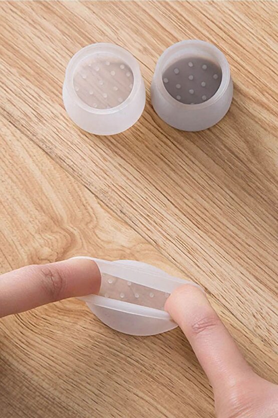 24lu Kaydırmaz Çizdirmez A Kalite Mobilya Sandalye Masa Zemin Silikon Koruyucu Pabuç Ayak Kılıf