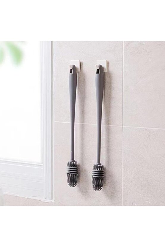 Yeni Sezon Silikon Uzun Saplı Bardak Biberon Termos Matara Kavanoz Yıkama Fırçası 1 adet 30cm