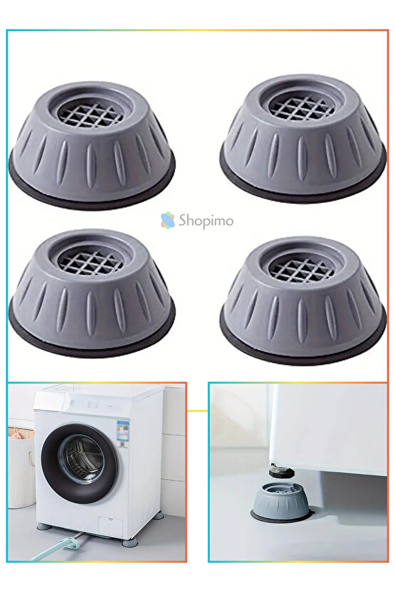 Çamaşır Makinesi Kayma Ve Titreşim Engelleyici - Gürültü Emici Aparatlar 4 Lü Set