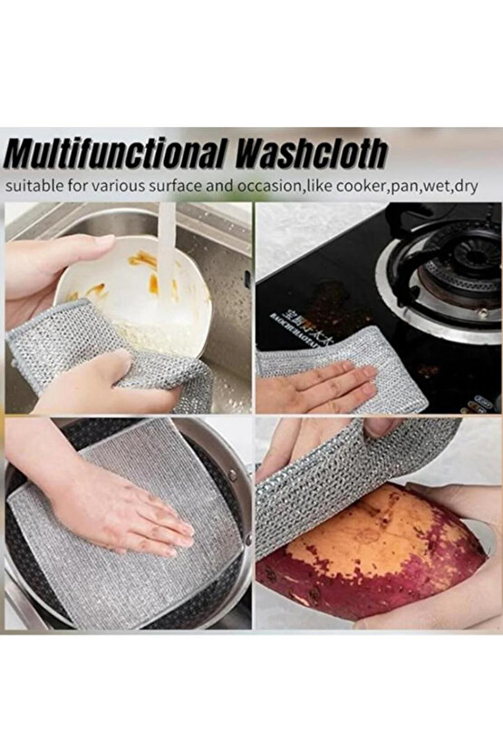 Süper İkili Set + Temizlik Seti 3 Adet Ara Fırça 3 Adet Çizilmez Tel Bulaşık Bezi