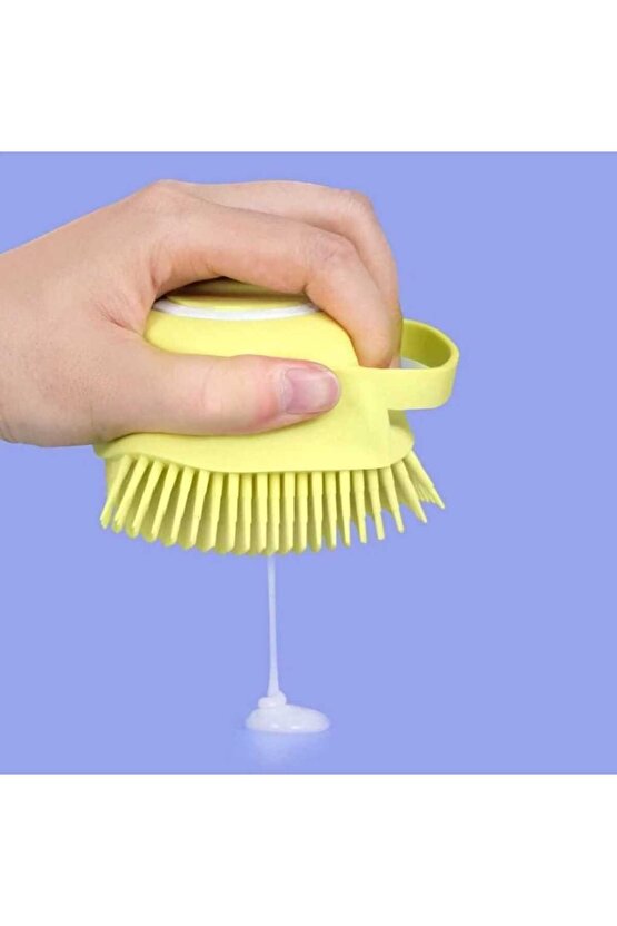 Duş Jeli Hazneli Silikon Fırça Kese Çok Amaçlı Vücut Temizleme Peeling Banyo Lifi