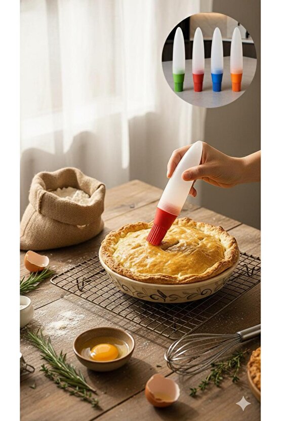 Silikon Yağ Sürme Fırçası – Sıkmalı Pratik Kullanım - YUMURTA FIRÇASI