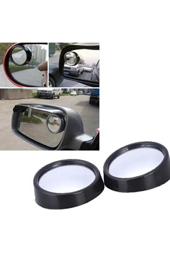 Kör Nokta Aynası Park Etme Aynası Yuvarlak 2 Adet Siyah