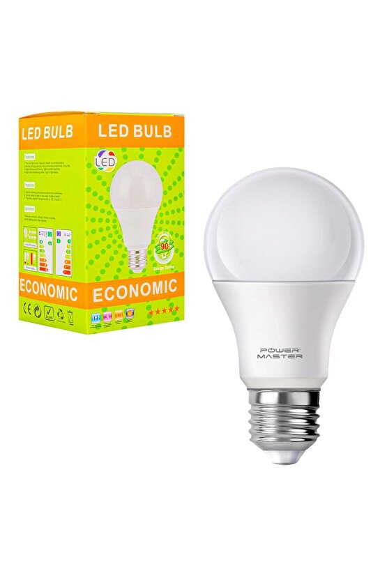 E27 9 Watt 6500K Beyaz LED Ampul Enerji Tasarruflu