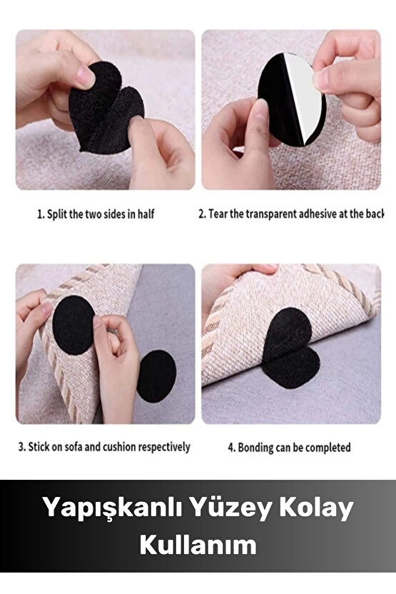 Premium Halı Kilim Sabitleyici Koltuk Kaydırmaz Kendinden Yapışkanlı Yıkanabilir 30 Adet Cırt Bant