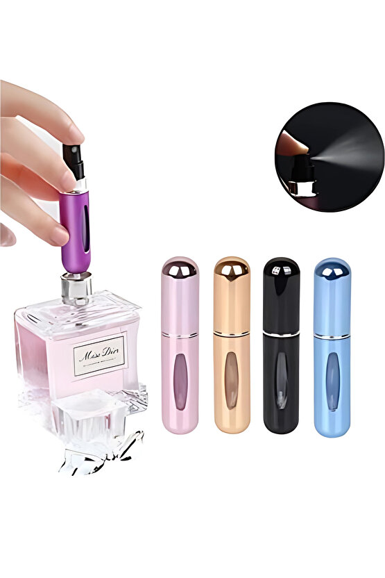3 Adet Cep Parfüm Şişesi 5ml Doldurulabilir Mini Küçük Boş Parfüm Doldurma Şişesi Cep Boy