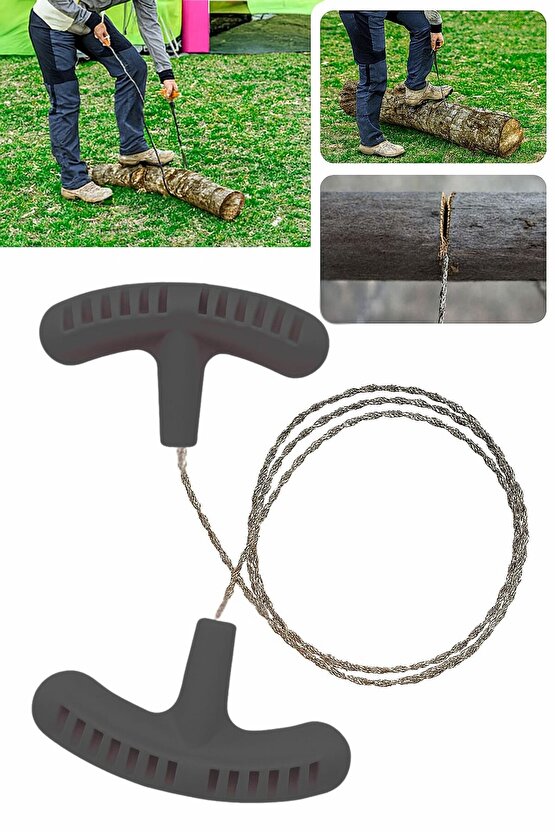 Taşınabilir Tel Testere Kamp Doğa Yürüyüş Hayatta Kalma Testere Halatlı Kesici