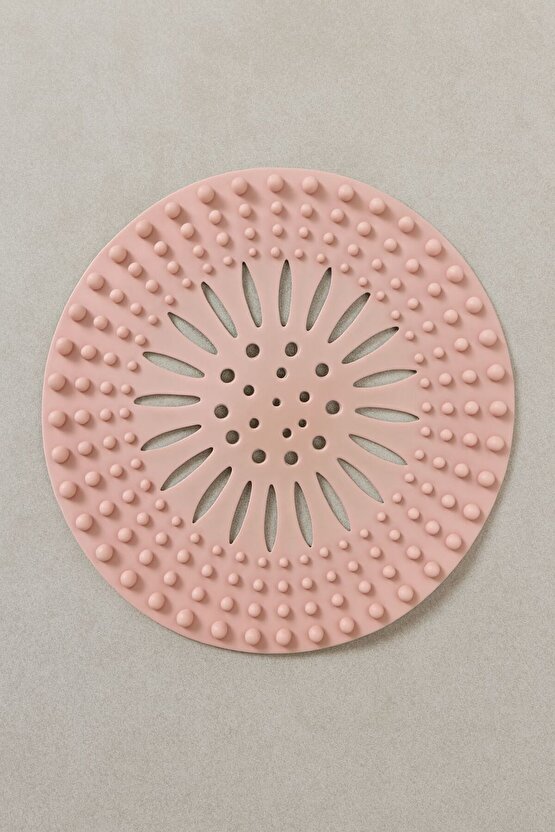 2’li Silikon Lavabo ve Gider Süzgeci Seti – 13 cm (Pembe & Beyaz)