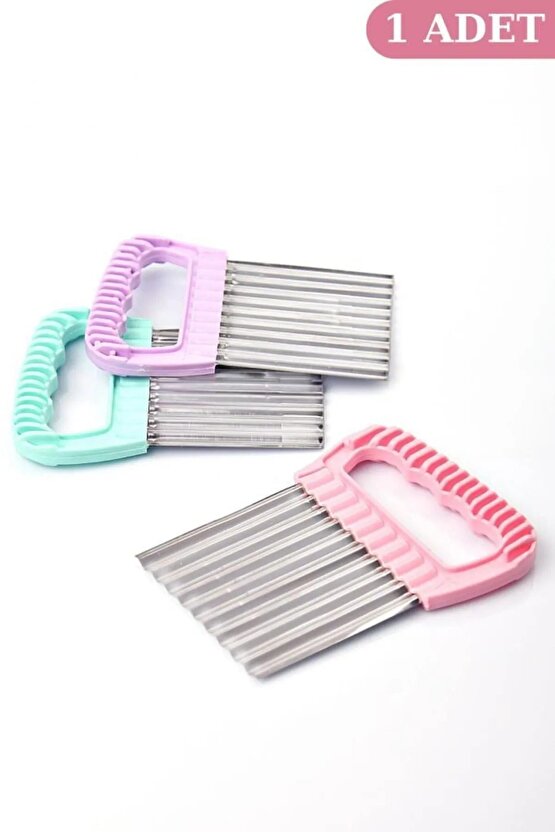 Çeyizlik Paslanmaz Tırtıklı Patates Cips Dilimleyici