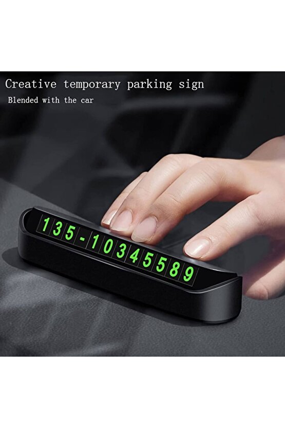 Tüm Araçlara Uyumlu Araç Park Telefon Numaratörü Açılır Kapanabilir Fosforlu Parkmatik