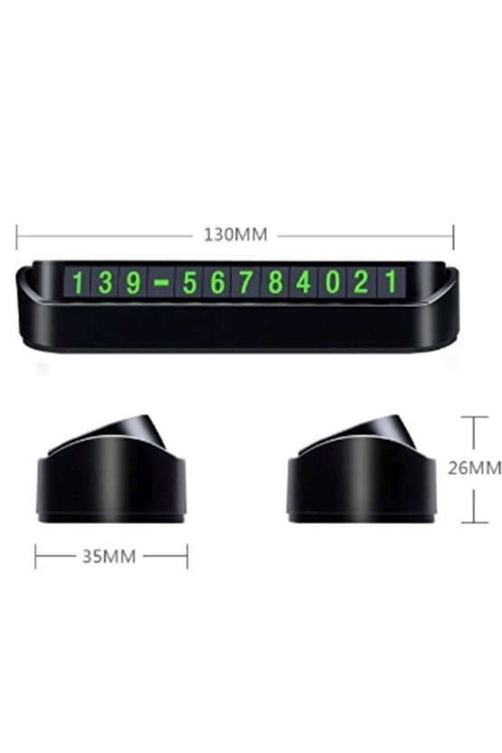 Araç Içi Lüx Fosforlu Kapanabilen Park Telefon Numaratörü Efn Store