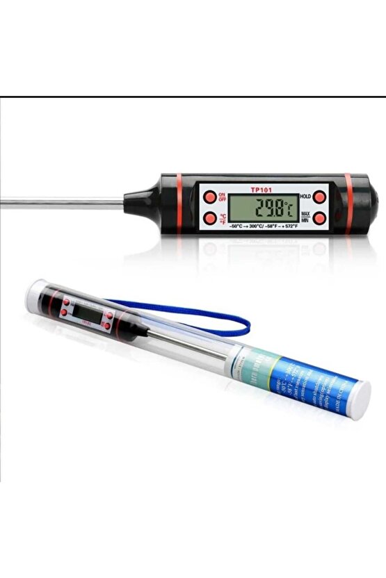 Daldırma Tipli Süt Mama Yoğurt Çorba Mayalama Dijital Mutfak Gıda Yemek Termometresi