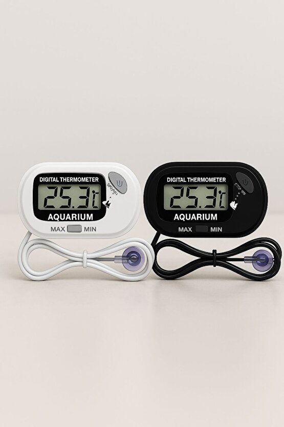 1Dijial Termometre – Akvaryum, Buzdolabı, Oto ve Seracılık için LCD Sıcaklık Ölçer (1 ADET)