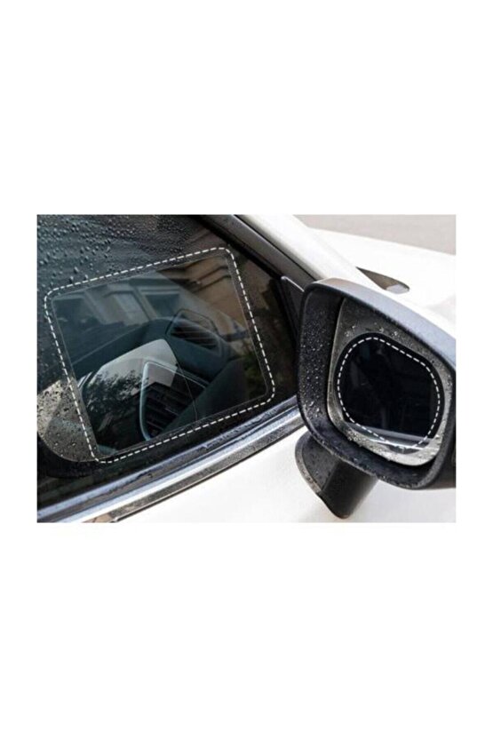4 Parça Araç Camı Ayna Yağmur Kaydırıcı Su Itici Film Yan Dikiz