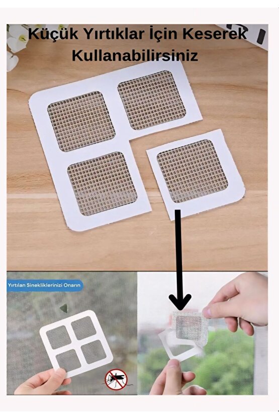 Yapışkanlı Tül Sineklik Tamir Yaması, Sineklik Yırtık Tamiri 40 Parça