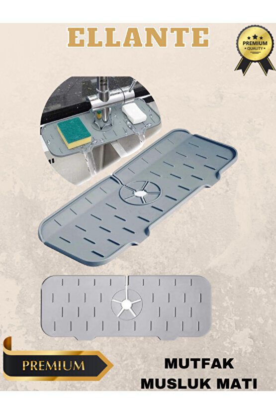 Mutfak Banyo Lavabo Kenarı Silikon Matı Silikon Musluk Su Sıçrama Önleyici