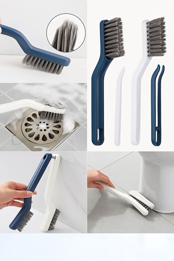 Sert Kıl Uçlu Cımbızlı Temizlik Fırçası – Derz, Lavabo, Kenar Temizleyici