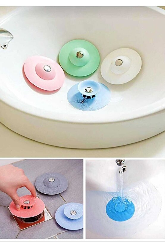 silikon kapak süzgeçli filtre banyo-lavabo süzgeç kapağı 1 adet Plastik 1 Parça