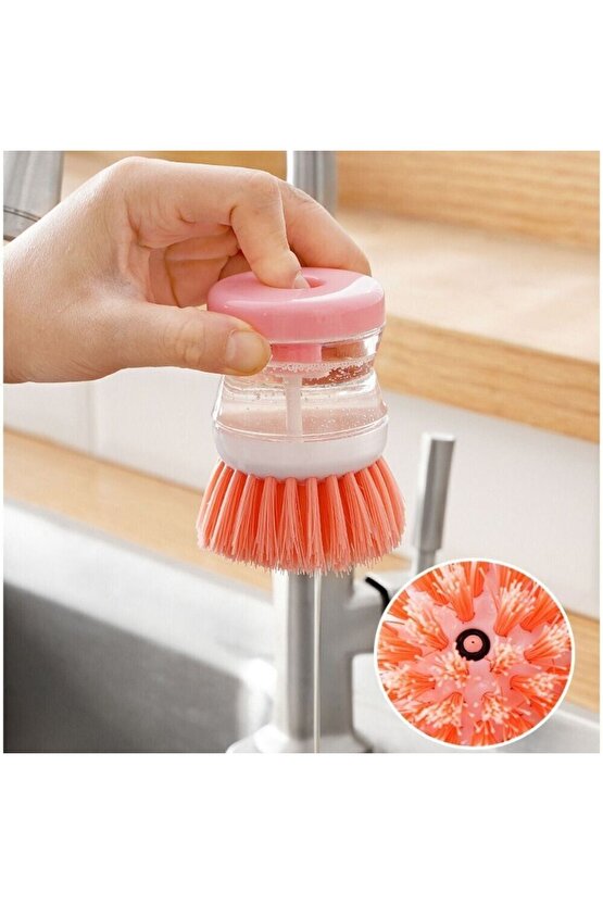 2 adet Deterjan Hazneli Bulaşık Yıkama Fırçası