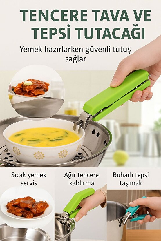 Silikon Başlikli Tencere Tava Tutucu - Künefe Tabaği Tutucu Yeni