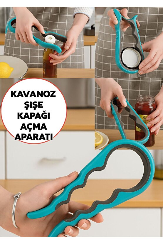 Silikon Kavanoz Açacağı – Farklı Kapak Boyutlarına Uygun Pratik Yardımcı Açacak