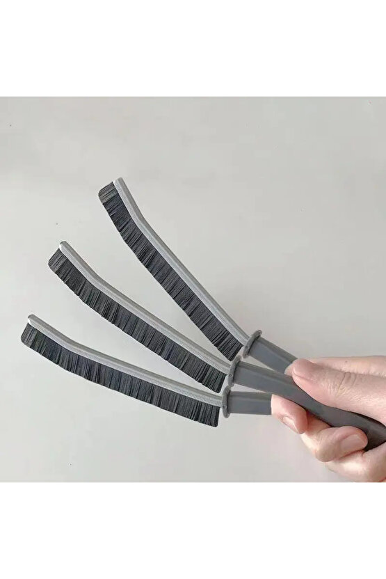 3 ADET Çok Amaçlı Multi İnce Temizlik Fırçası Derz Arası Banyo Mutfak Lavabo Detay Temizleme Fırçası