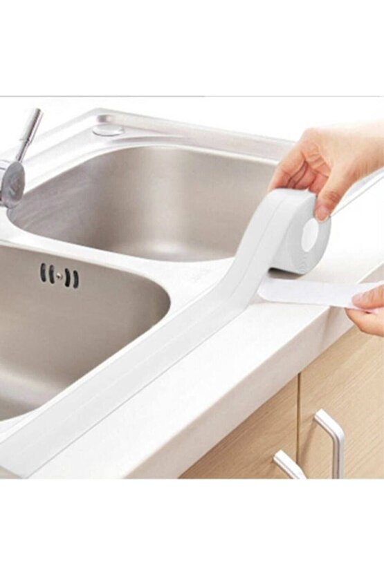 Su Sızdırmaz Bant Mutfak Banyo Lavabo Küvet Kenar Bandı Su Nem Geçirmez Bant 3.2 Metre