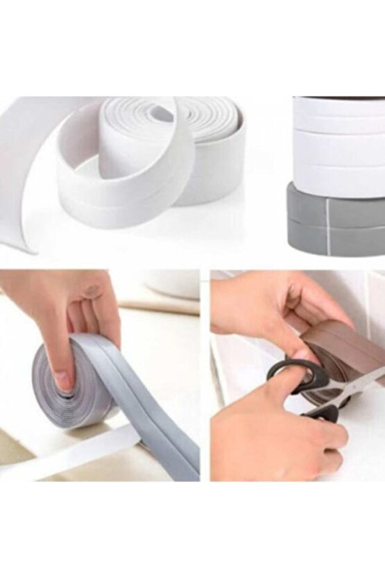 Su Sızdırmaz Bant Mutfak Banyo Lavabo Küvet Kenar Bandı Su Nem Geçirmez Bant 3.2 Metre