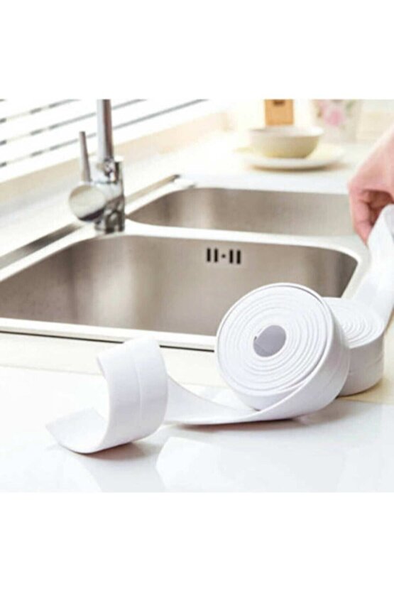 Su Sızdırmaz Bant Mutfak Banyo Lavabo Küvet Kenar Bandı Su Nem Geçirmez Bant 3.2 Metre