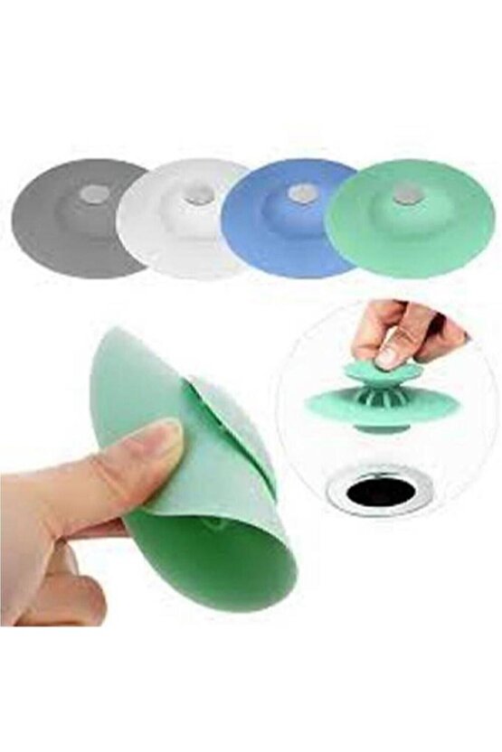 Lavabo Tıpası Ve Süzgeç Silikon Lavabo Süzgeci Tıkanma Önleyici