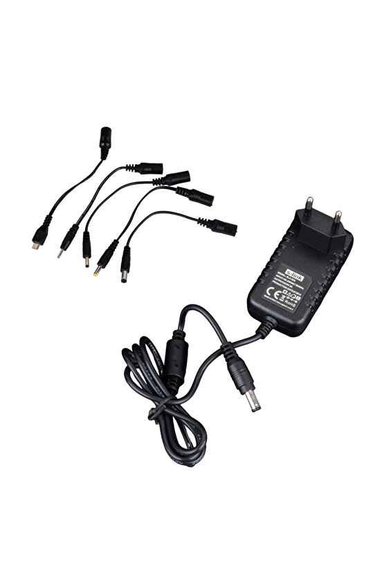 SLX-52A 5-9-12 Volt - 2 Amper Çok Uçlu Telefon Tablet PC Akü Akıllı Şarj Adaptörü