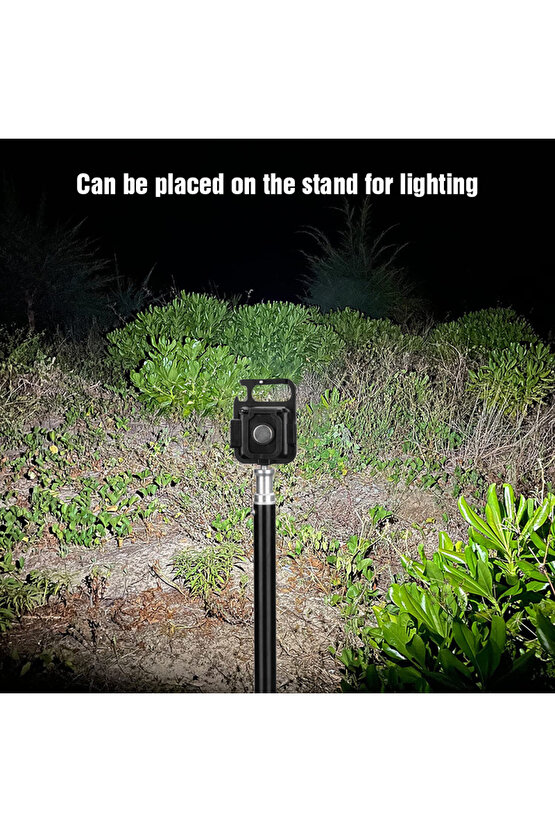 Mini Led Işık Kamp El Feneri Mıknatıslı Su Geçirmez Şarj Edilebilir Çantaya Asılabilir 2 Adet