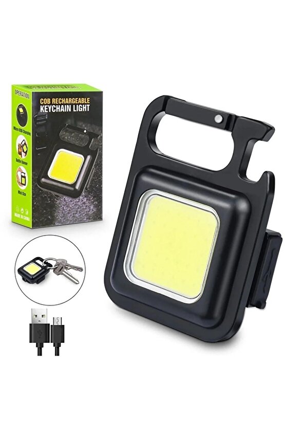 Mini El Feneri Led Mıknatıslı, Ayaklı, Anahtarlıklı Kamp, Acil Durum 800 Lümen 30 Cob