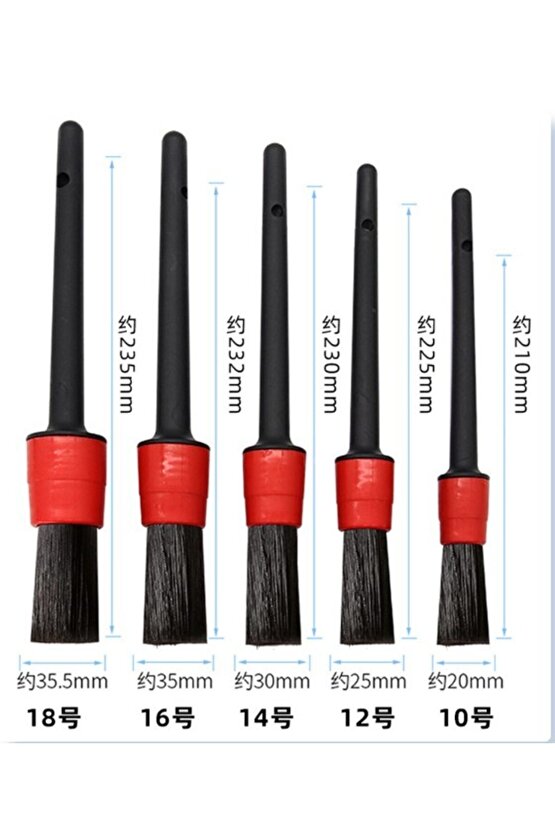 MC-1037 Araba Temizlik Detay Fırçası 5li Set