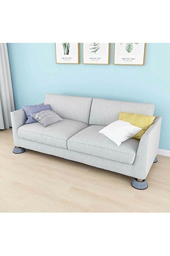 Çamaşır Makinesi Titreşim Önleyici Kaydırmaz Vantuzlu Ayak Stoper 4 Adet Kanepe Yatak Masa Yükseltme