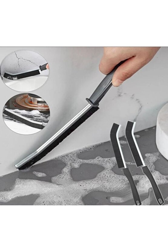 ( 3 Adet ) Çok Amaçlı Multi İnce Temizlik Fırçası Derz Arası Banyo Mutfak Lavabo Detay Temizleme