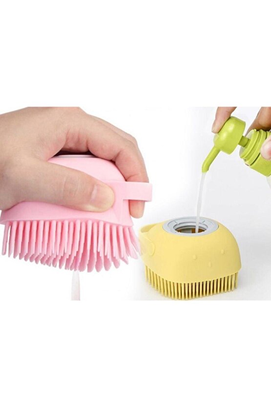 Banyo Duş Kesesi Sabun Duş Jeli Hazneli Masaj Fırçası Lif Kese Doldurulabilir Yıkama Fırçası Karışık