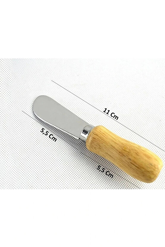 6 Parça Bambu Saplı Tereyağı Sarelle Kaymak Bıçağı