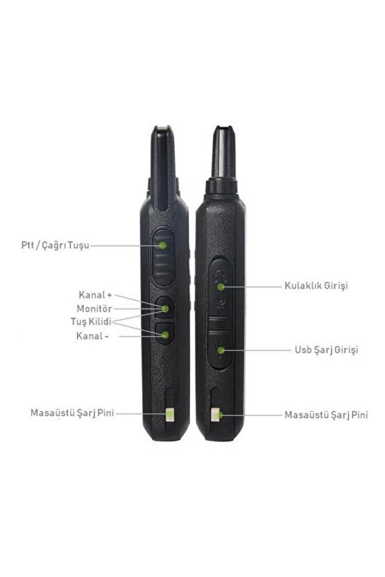 Ekip Kullanımına Özel Pmr El Telsizi Lisans Gerekmez 12li