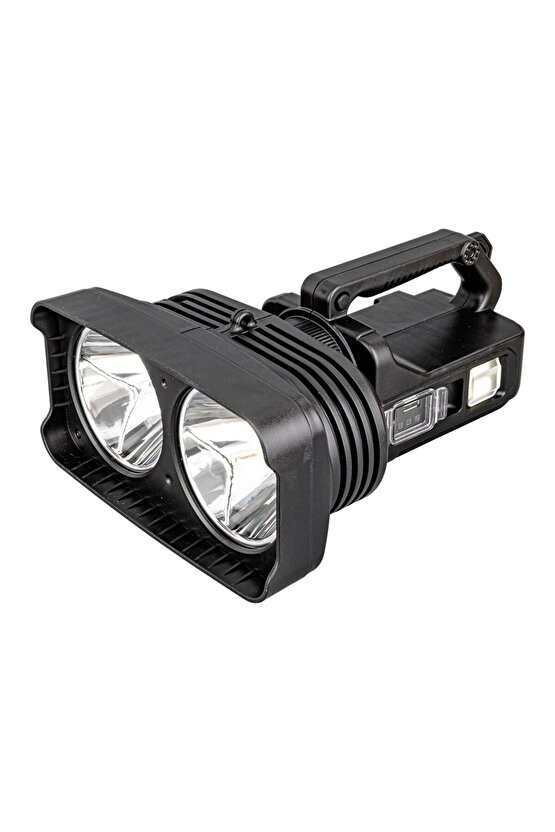 SÜPER PARLAK PİLLİ - ŞARJLI - 4 FARKLI MOD SEÇENEKLİ BATTAL BOY EL FENERİ W51 - ESL7592-6387