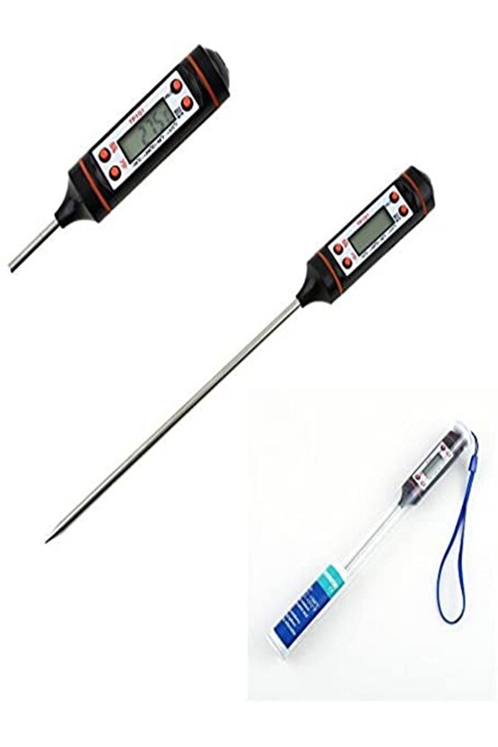 1 Adet Yemek Gıda Termometresi Gıda Yemek Sıcaklık Ölçer Dijital Et Su Süt Yiyecek Sıcaklık