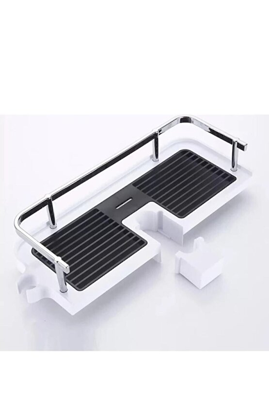 Banyo Rafı Şampuanlık Krom Kaplama Metal Korumalı Banyo Organizeri Duş Organizeri